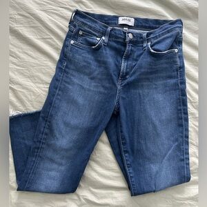 Agolde Dark Blue Straight Leg Jeans